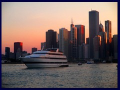 Chicago at sunset - Navy Pier 04  - Downtown skyline